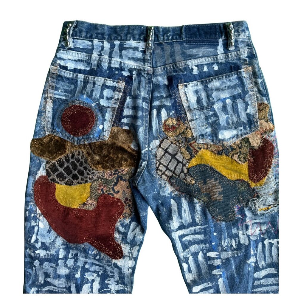 Patchwork Denim Jeans